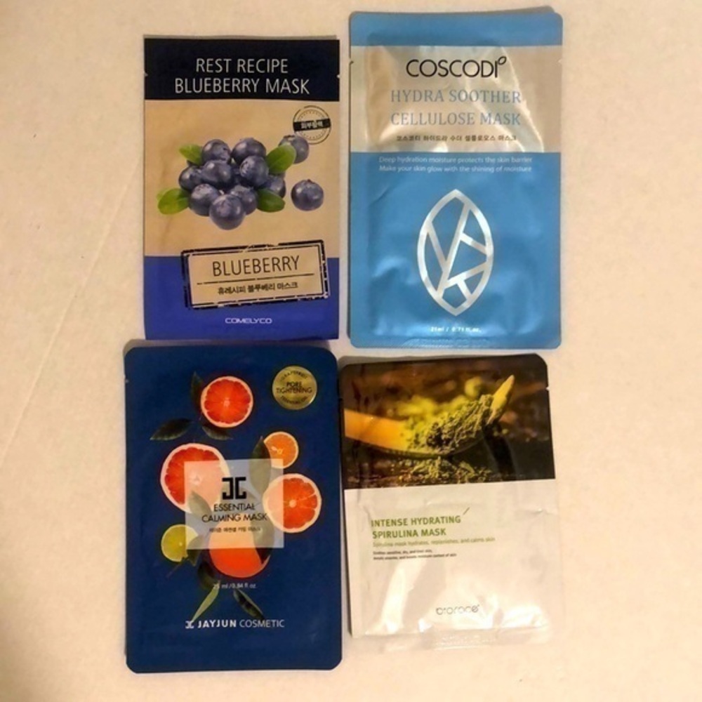 Variety pack of facial masks